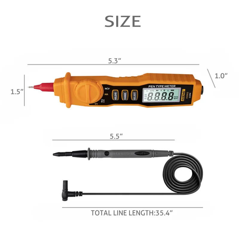 

New Digital Multimeter Pen Type 4000 Counts with Non Contact AC/DC Voltage Current Resistance Diode Continuity Tester Tools