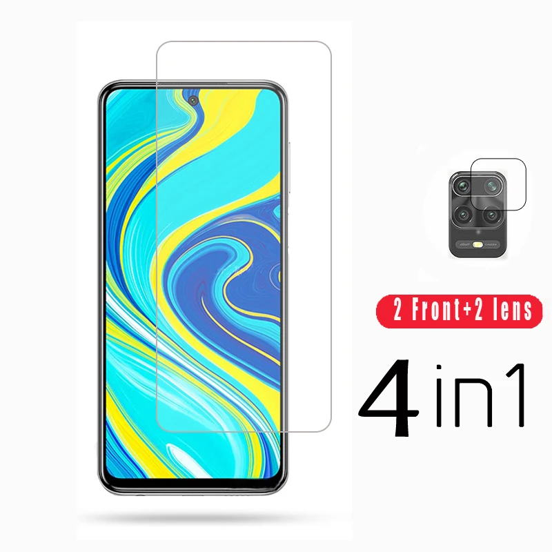 4в1 камера закаленное стекло для Xiaomi Redmi Note 9S 9 Pro Защитная пленка экрана