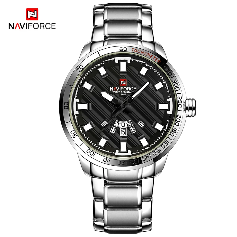 SB NAVIFORCE, роскошные Брендовые спортивные водонепроницаемые золотые наручные часы, мужские часы из нержавеющей стали, мужские кварцевые часы, мужские часы - Цвет: SB