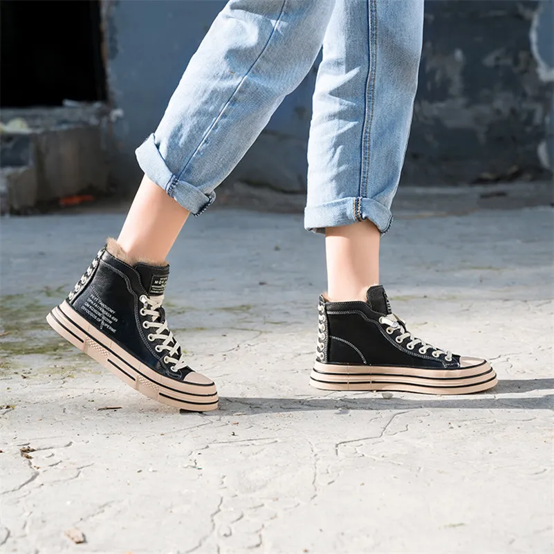 Женские ботильоны на шнуровке Meotina зимние полусапожки из натуральной кожи