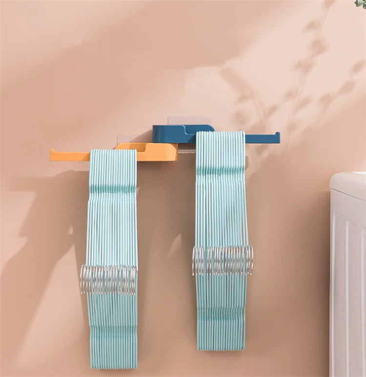 

Multi-port Clothes Hangers Rack Multifunction Plastic Clothes Drying Towel Hanger Bar Space Saving Organizer