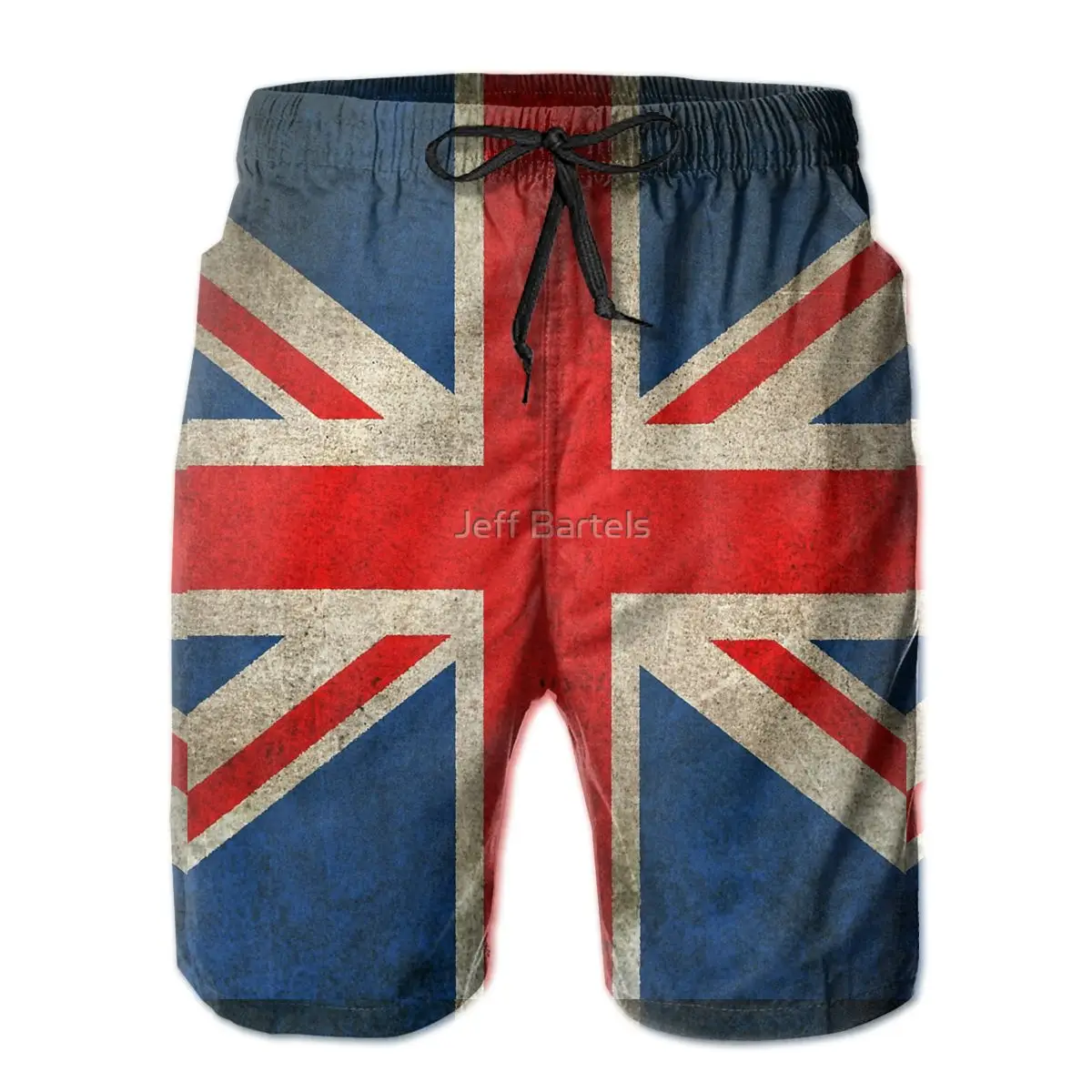 

R333 Loose Old And Worn Distressed Vintage Union Jack Flag Y Shorts Breathable Quick Dry Funny Joke Male Shorts