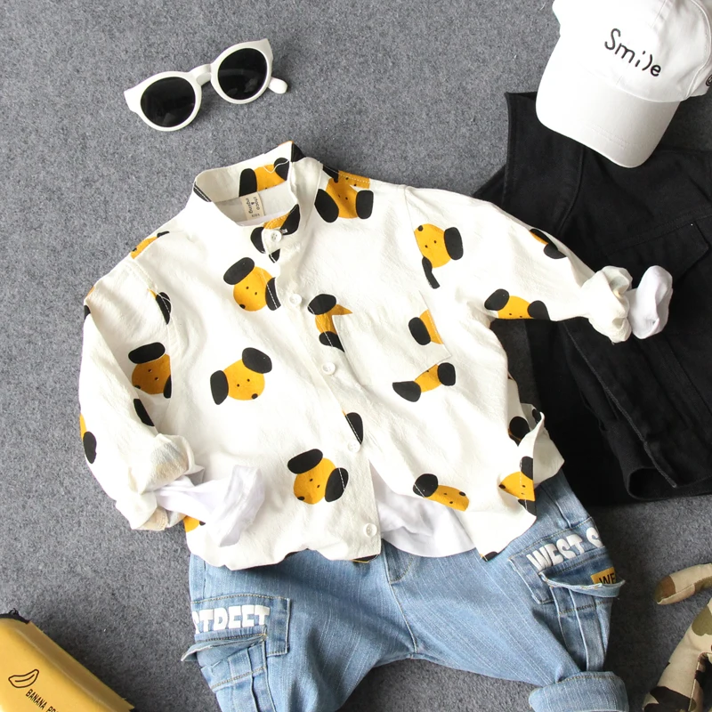 Новинка 2019 осенняя оригинальная модная стильная рубашка для мальчиков с