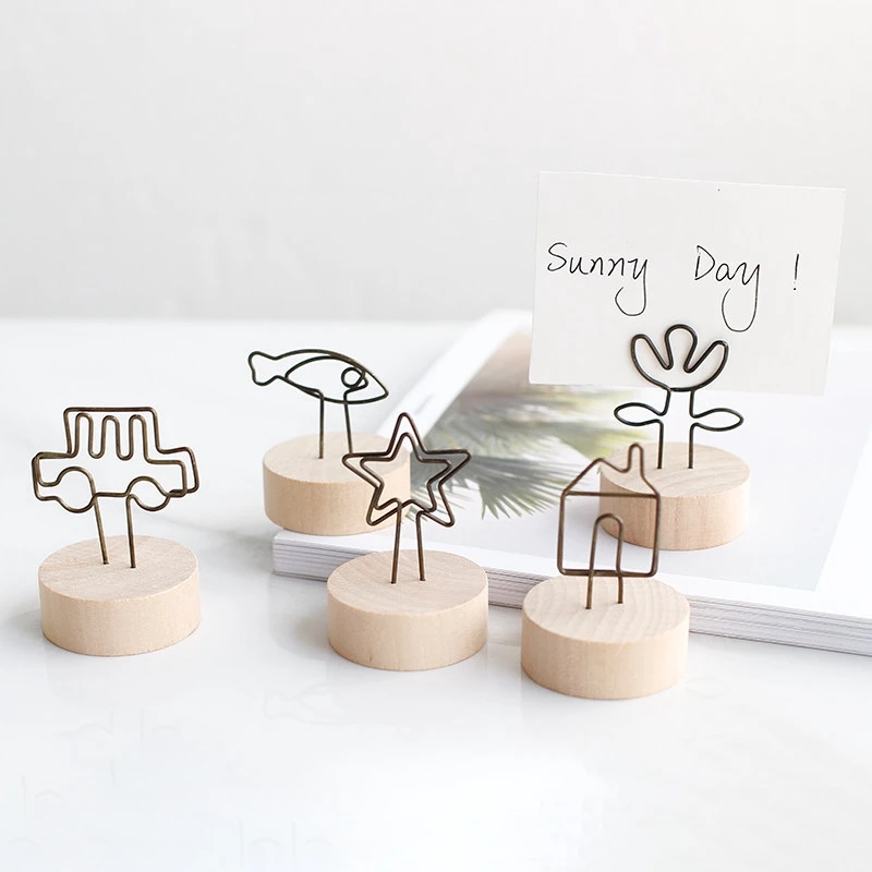 

Handmade Self-made Photo Clip Photo Folder ZAKKA Style Creative Log Wrought Iron Memo Picture Frame Fotolijst