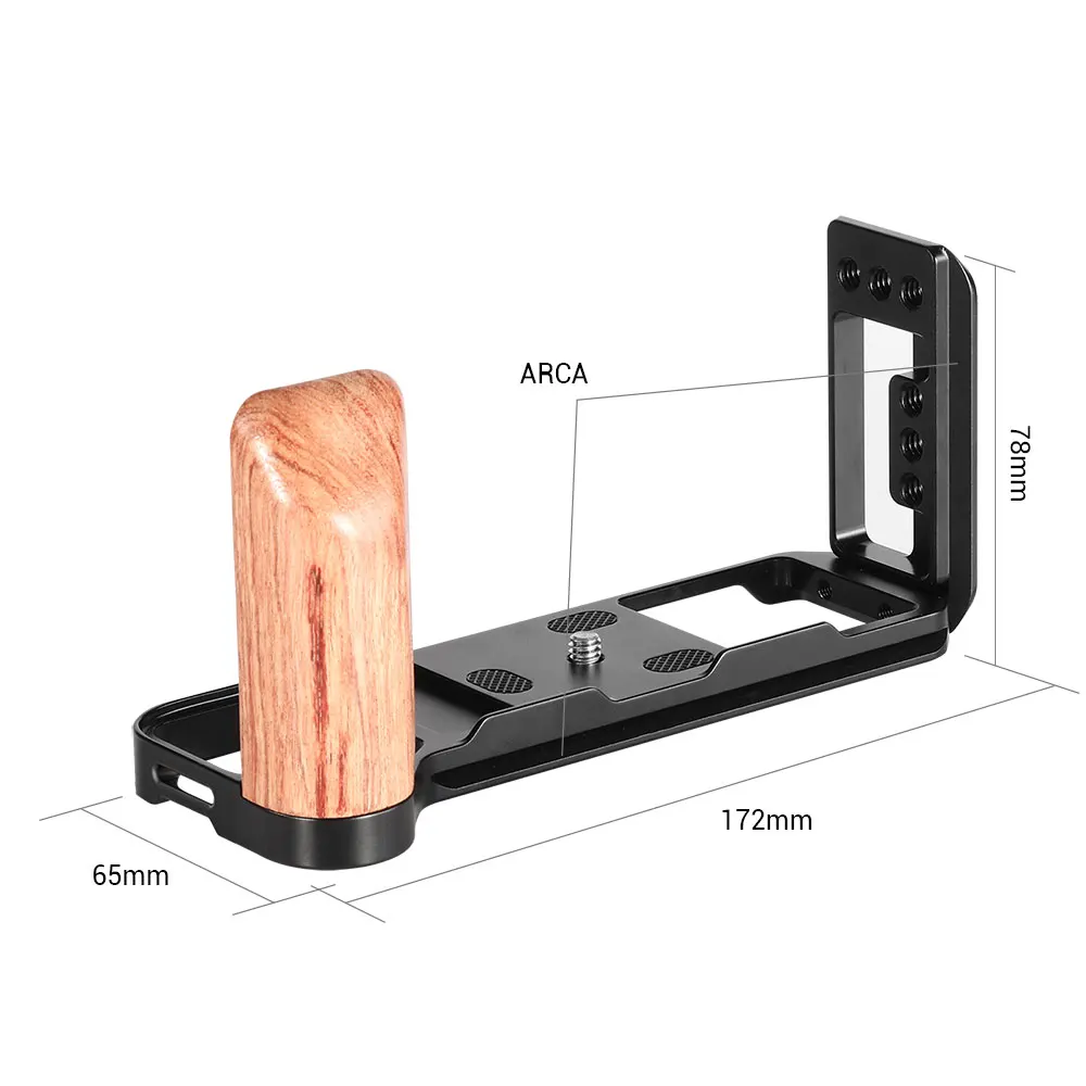 SmallRig l-кронштейн пластина с деревянной ручкой для FUJIFILM GFX 50R Arca-Swiss стандартная Монтажная пластина L-2339