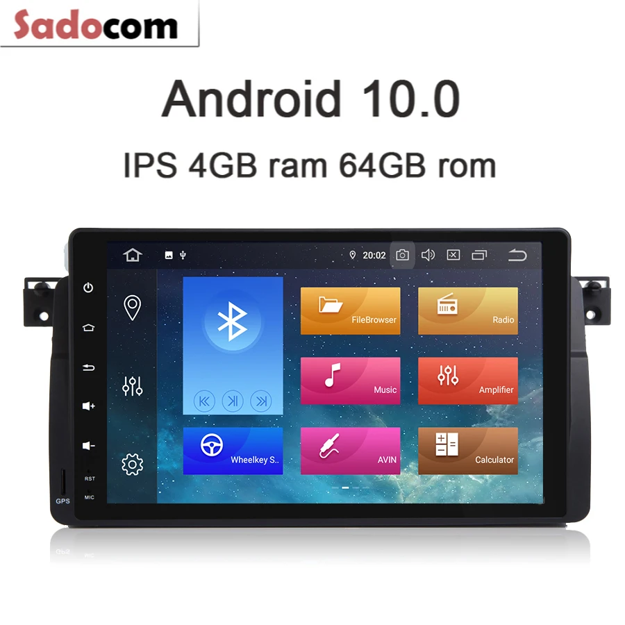 Автомобильный DVD видеоплеер IPS 9 дюймов Android 10 0 8 ядер 4 Гб ОЗУ 64 ПЗУ RDS радио Wi Fi GPS