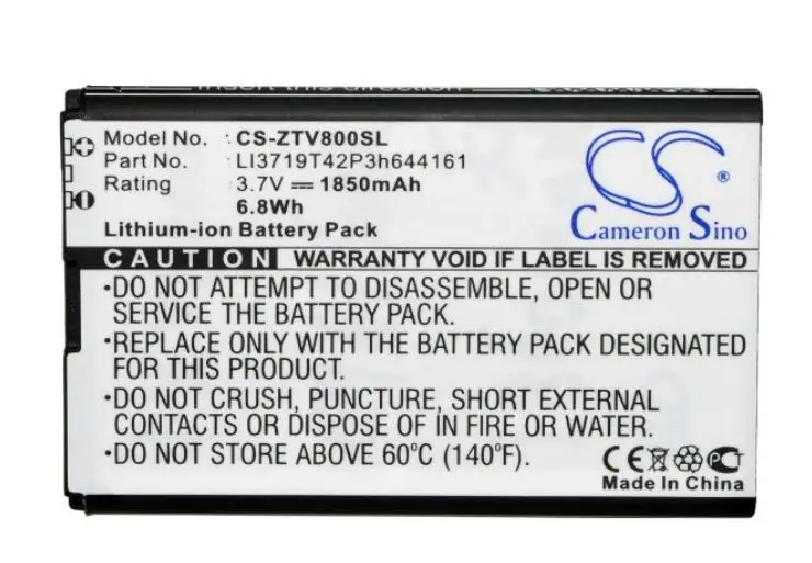 Cameron sino 1850mah аккумулятор для крикета zte Engage LT MF80 N8000 Nova 3 5 T82 V8000 LI3719T42P3h644161 | Мобильные