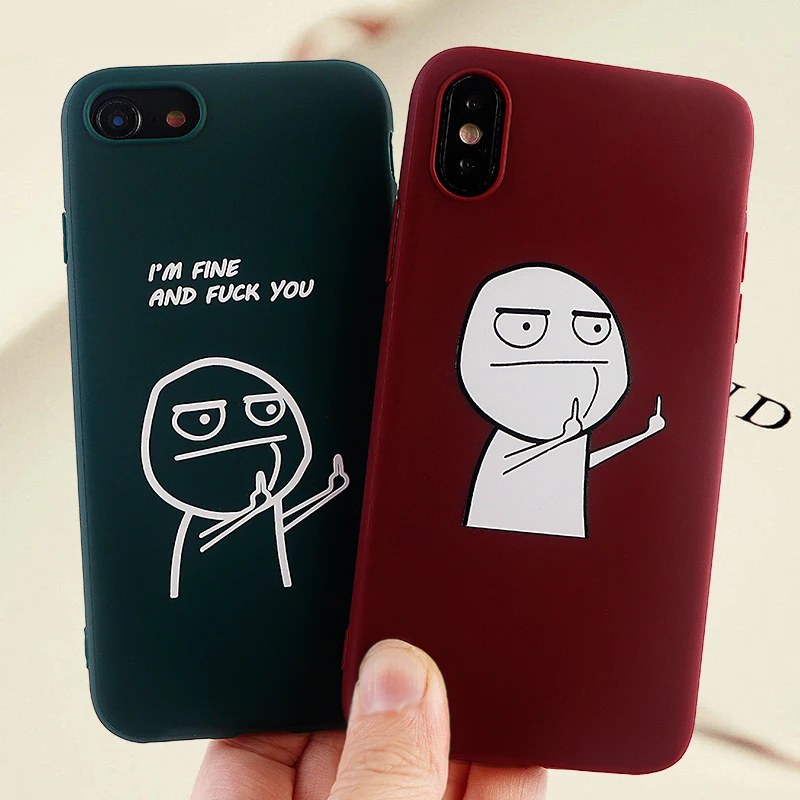 Fashion Cell Phone Cases for iPhone X XS MAX XR 11 6s 7 8 Plus Pro Case Cute funny Soft Silicone Fitted Cover Accessories |