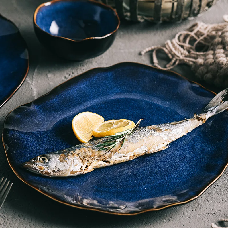 Скандинавская искусственная керамика блюдо для салата лапши миска супа тарелки