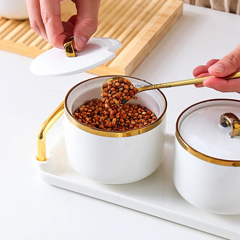 Стеклянная бутылка коробка для приправ керамический горшок бытовая ложка с