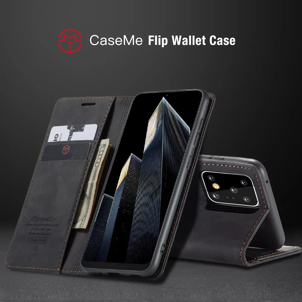Кожаный чехол для Samsung Galaxy S20 Ultra Plus CaseMe Ретро кошелек роскошный магнитный