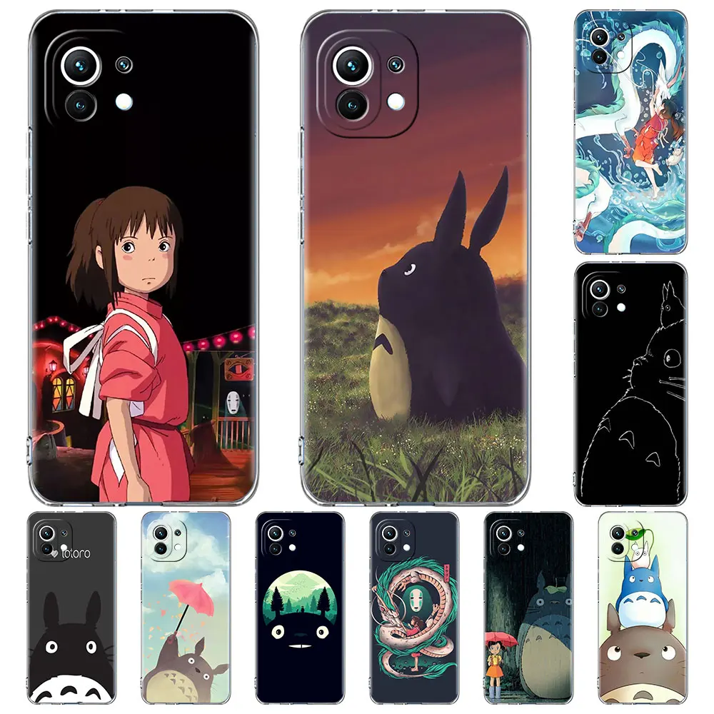

Soft Clear Phone Case For Xiaomi Mi Poco X3 10T Pro M3 Note 10 Lite 11 9T F3 GT 11i Silicone Back Cover Studio Ghibli Spirited