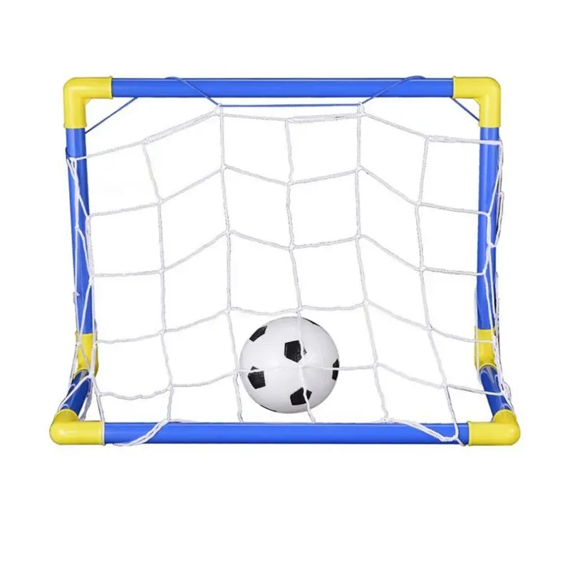 

Indoor Mini Folding Football Soccer Ball Goal Post Net Set+Pump Kids Sport Outdoor Home Game Toy Child Birthday Gift Plastic
