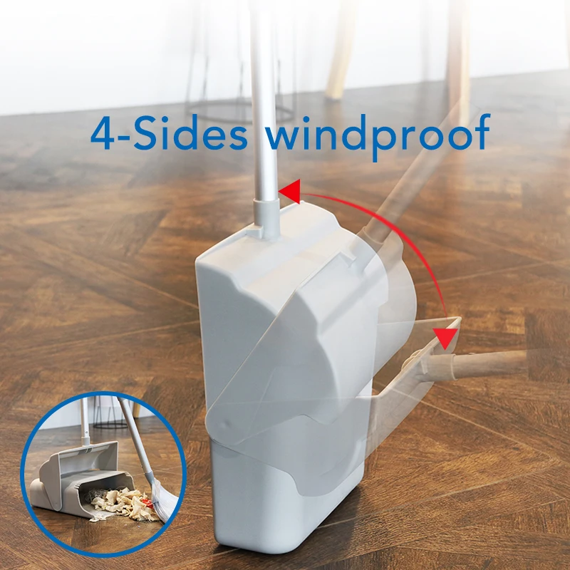 Пластиковый набор для метлы и совка складной ветрозащитный пылезащитный поддон