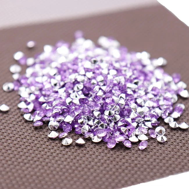 lavender silver 1000PS 4,2 мм Акриловые Алмазные конфетти декор для венчания ремесла алмазные конфетти Разбрасыватели конфетти для стола прозрачные Кристальные центральные Вечерние - Цвет: lavender silver