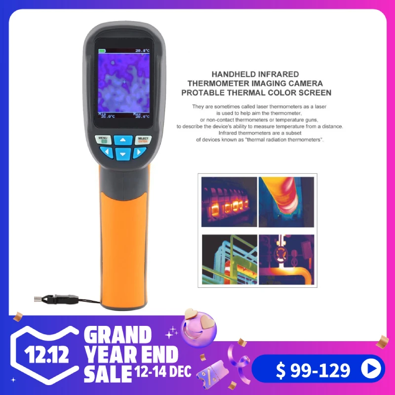Точность тепловизионной ручной инфракрасный термометр камеры-20 до 300 градусов с