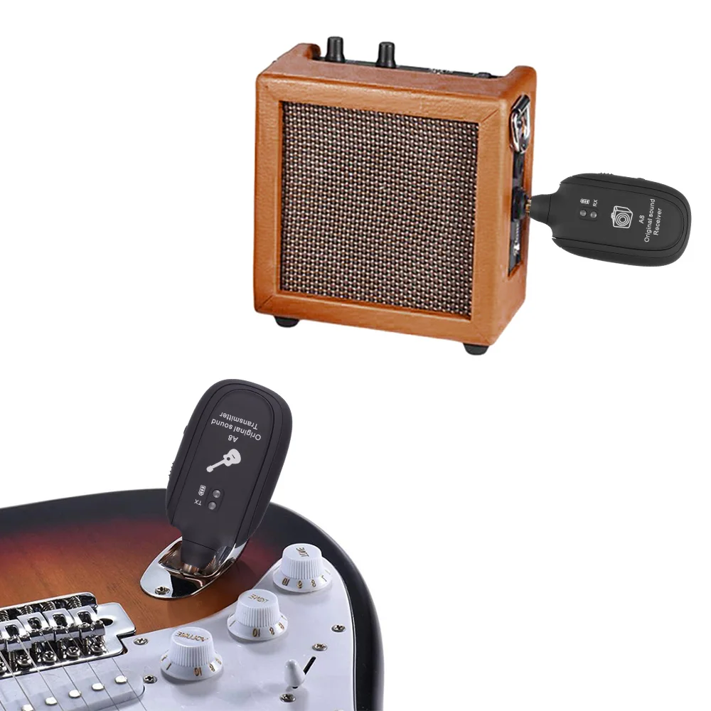 Портативная беспроводная гитарная система передатчик приемник электрическая