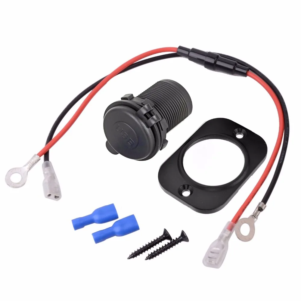 DC 12 ~ 24V 3.1A DIY водонепроницаемый двойной USB Автомобильное зарядное устройство