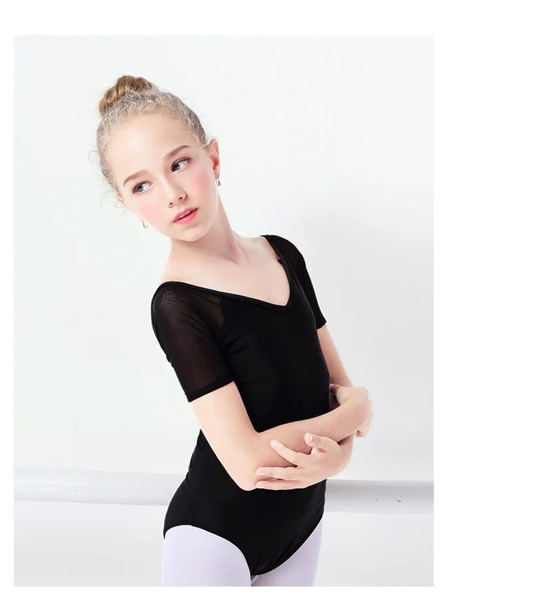 Бесплатная доставка женское черное трико с короткими сетчатыми рукавами и