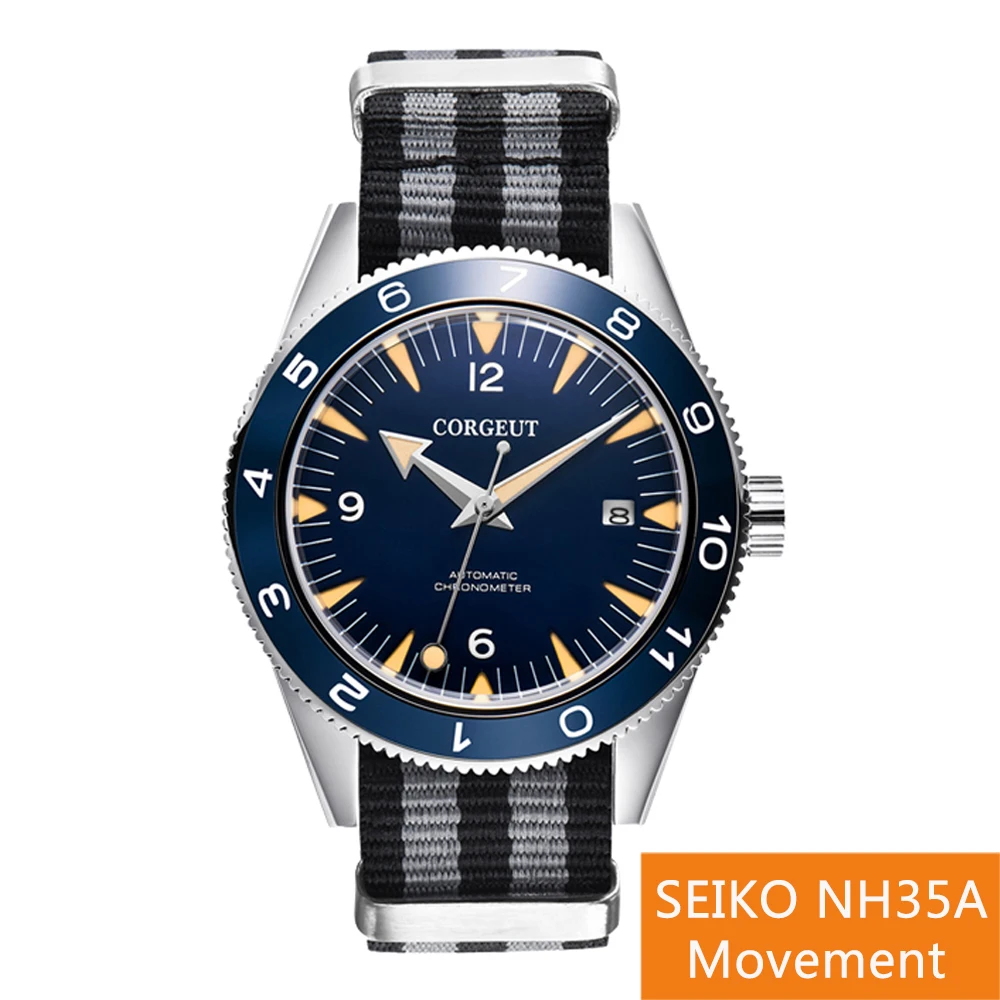 Часы мужские механические Автоматические 41 мм со светящимся календарем и