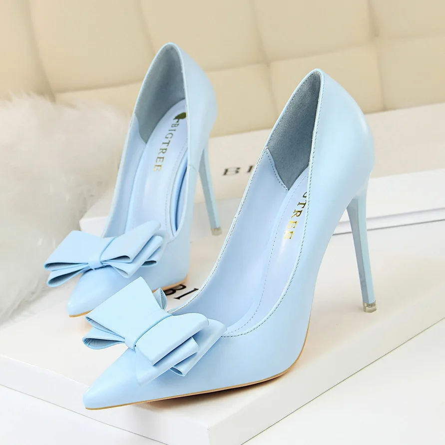 

Shoes Bow Woman Pumps Sexy High Heels Shoes Women Stiletto Casual Women Heels Office Shoes Women Basic Pump Ladies Shoes