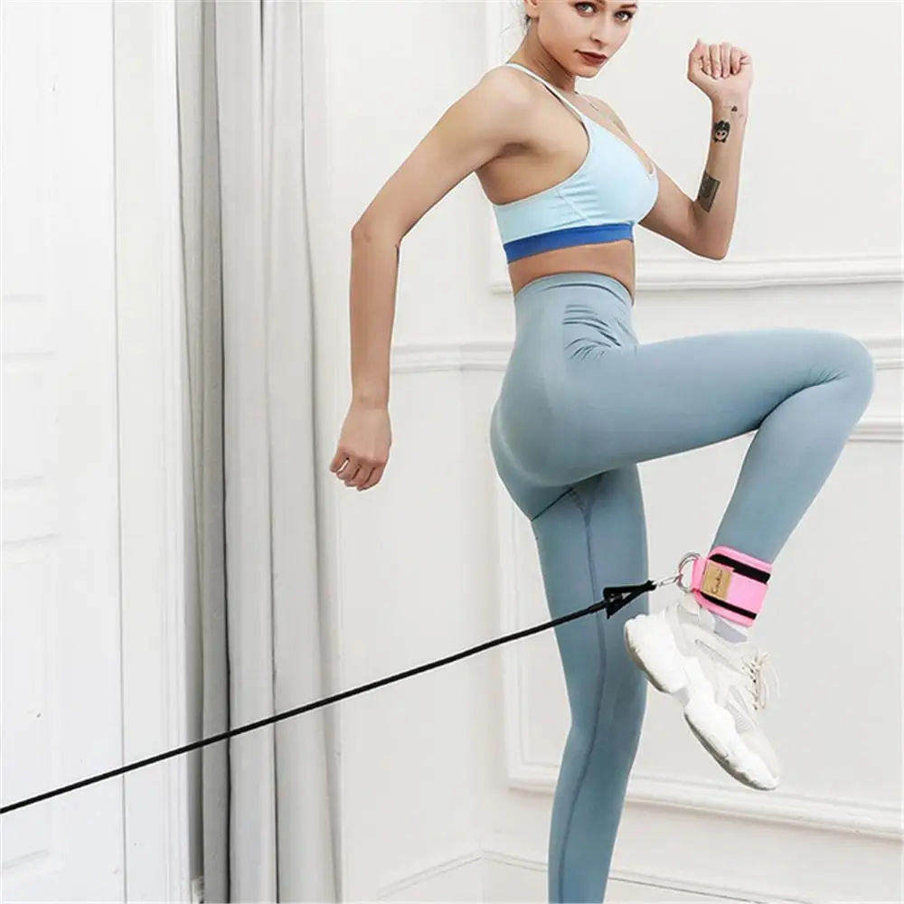 Yoga Ankle Strap Leg Resistance Band On the Door Home Fitness Equipment for Leg Stretch Training Hip Exercise Butt Thigh Trainer