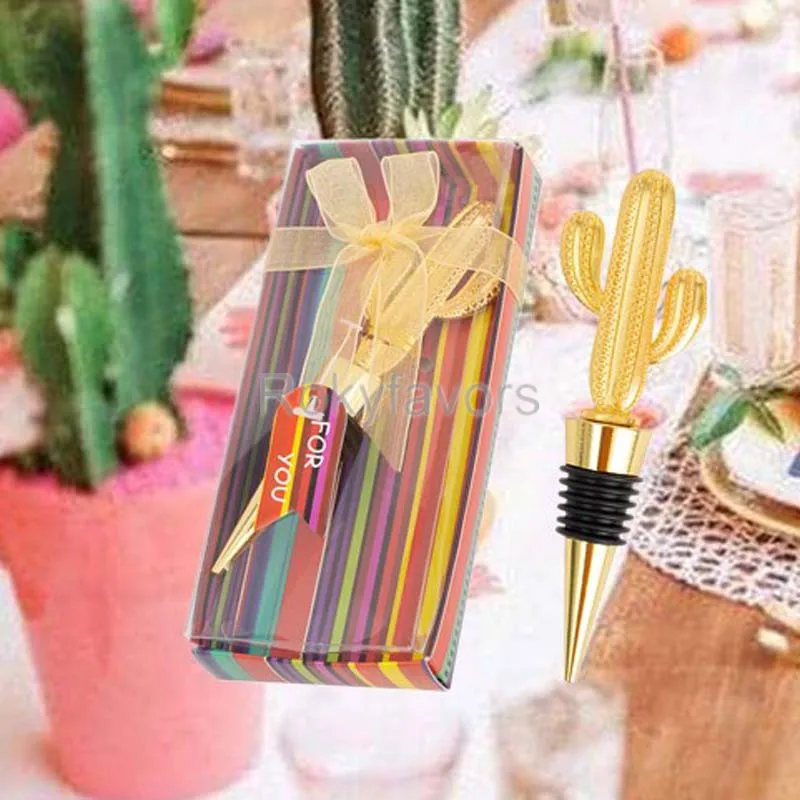 Золотистый кактус винная пробка сувениры тропический тематический душ для