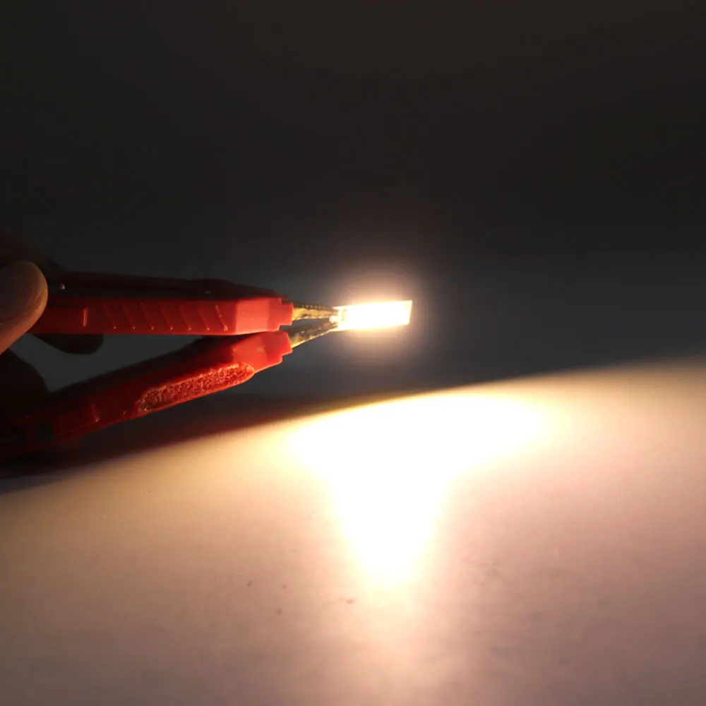 5 шт. 25x7 мм Крошечные 1W COB светодиодный чип светильник источник 3V 3 7 V лампы Теплый