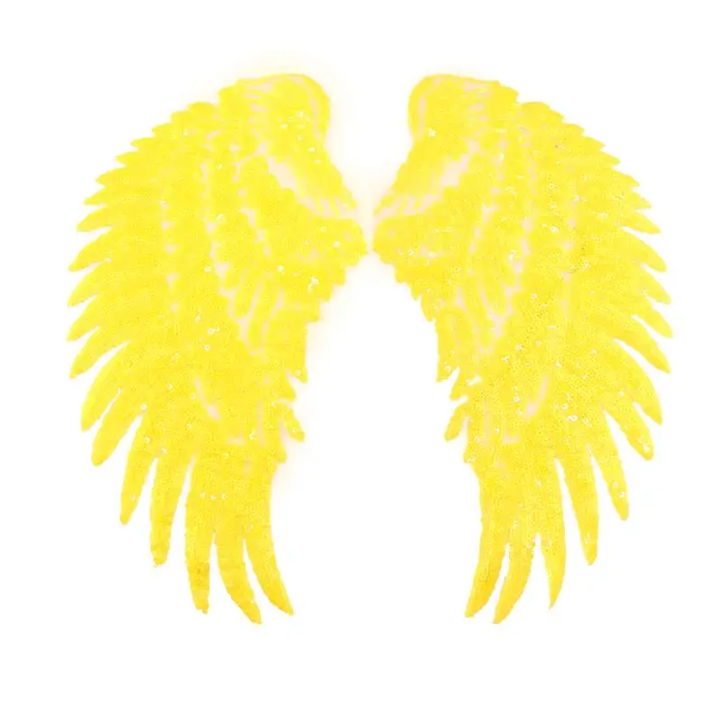 Термонаклейки для одежды с блестками крылья ангела аппликация на одежду | Дом и