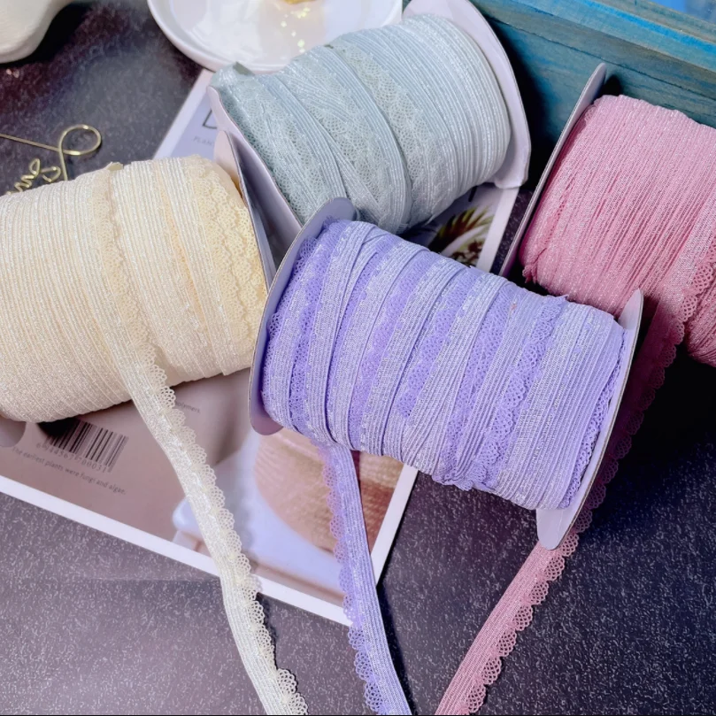 4 Meters Luxury Embroidery Flowers Elastic Lace Dolls Dress Decor Applique Fabric Hollow Apricot Trim Sewing DIY Materials | Дом и сад