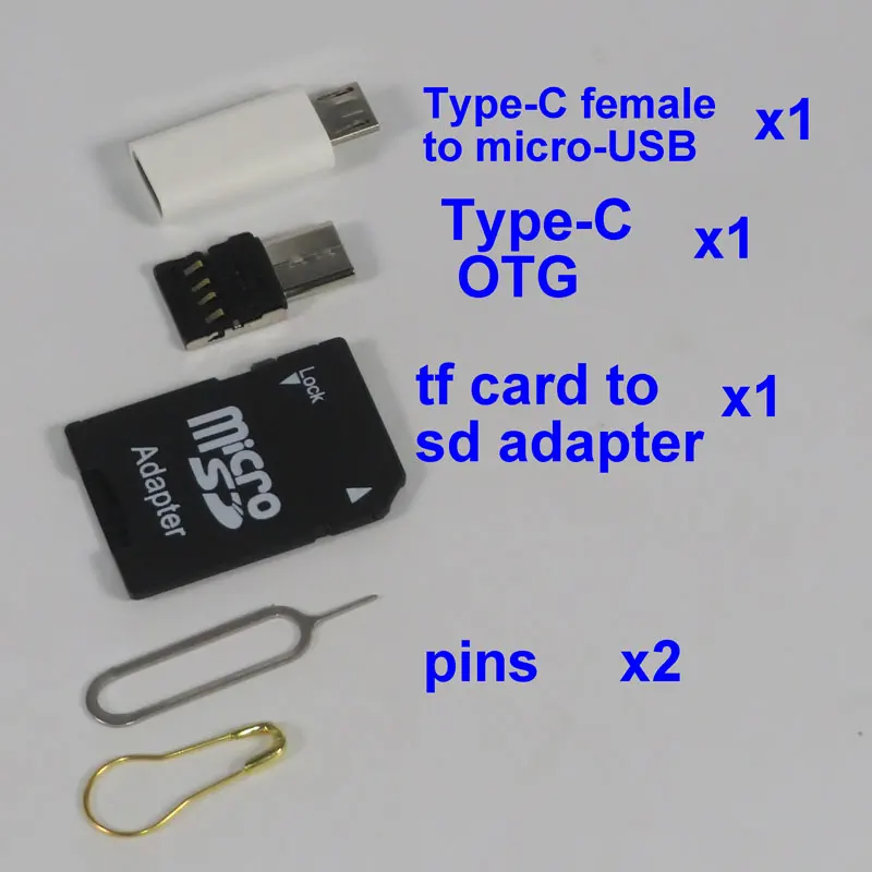 Тонкий считыватель tf карт Type C ПК 2 в 1 USB и usb адаптер micro для записи смартфонов