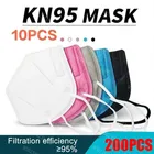 10-200 шт., сертифицированные маски FFP2 kn95 mascarilla fpp2, подтвержденная fpp2 маска черного цвета ffp2, многоразовая сертифицированная ffp3 маска