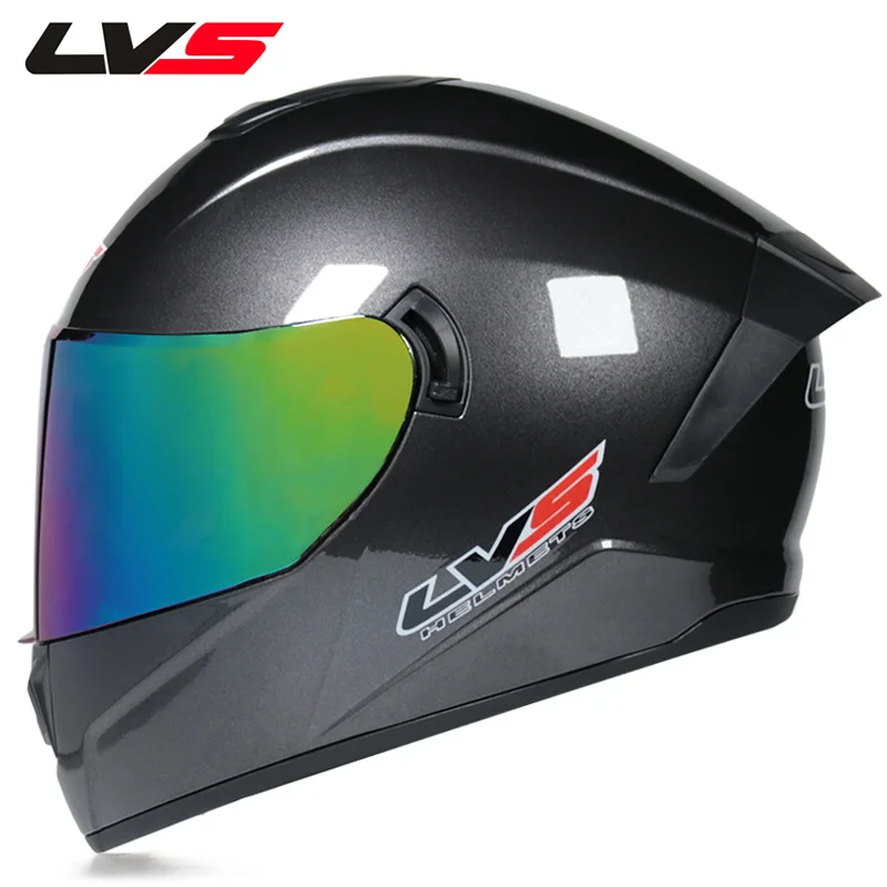 LVS Full Face Helmets motorcycle helmet integral Dual Lens Stylish Fast Release Racing Helmet Anti-fog motorcycle Casco Moto DOT enlarge