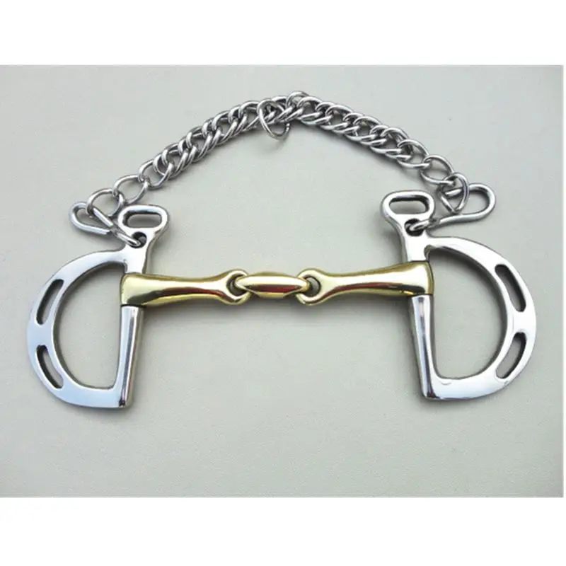 Нержавеющая сталь Kimberwicke бит конское оборудование 5 дюймов Медь Рот Snaffle - Цвет: 14.3cm