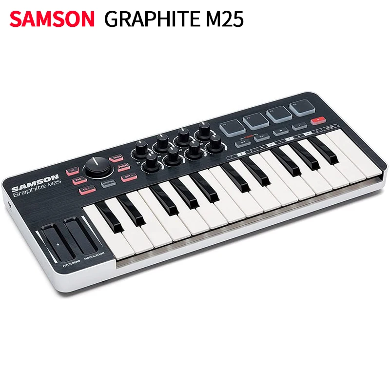 USB MIDI-контроллер Samson GRAPHITE M25 25 клавиш для клавиатуры ipad портативный аранжировщика