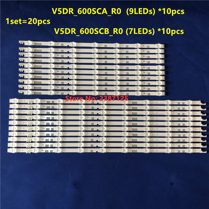 20 шт. светодиодная подсветка полоса 16 лампа для Samsung 60 &quotTV V5DR_600SCA_R0 600SCB UN60JS700D UN60JS8000