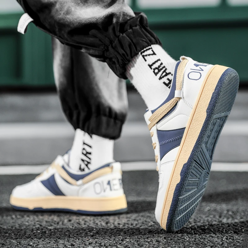 Кроссовки на плоской подошве мужские повседневная обувь для бега шнуровке