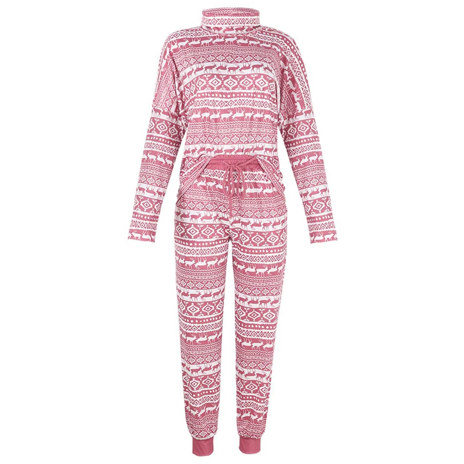 

Fashion Flowers Printed Women's Suit Long Sleeve O-Neck Top Casual Loose Ladies Suit Two Piece Set Women T Shirt and Pants