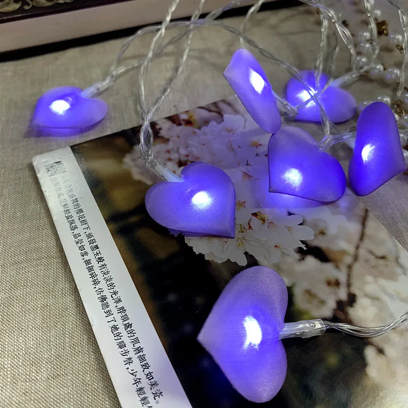 

Светодиодная гирсветильник с сердечками, 1,5 м, на батарейках