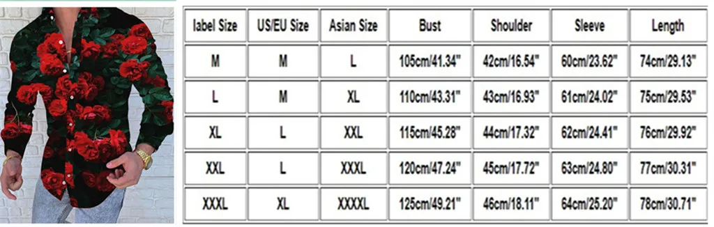 Женская Облегающая рубашка с длинным рукавом и цветочным принтом | Мужская