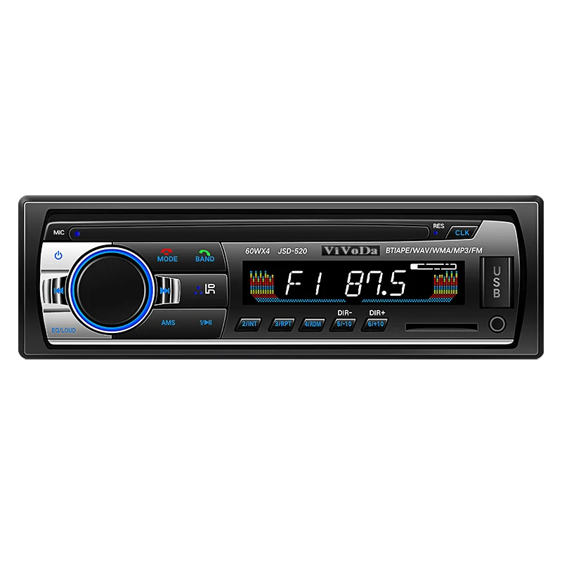 Автомагнитола с Bluetooth V2.0 12 В 1 Din FM Aux SD USB MP3 MMC WMA|MP3-плеер для авто| |