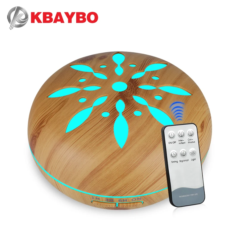 

500ml Electric Aroma Essential Oil Diffuser wood Ultrasonic Air Humidifier cool Mist Maker LEDLight Fogger Aromatherapy for home