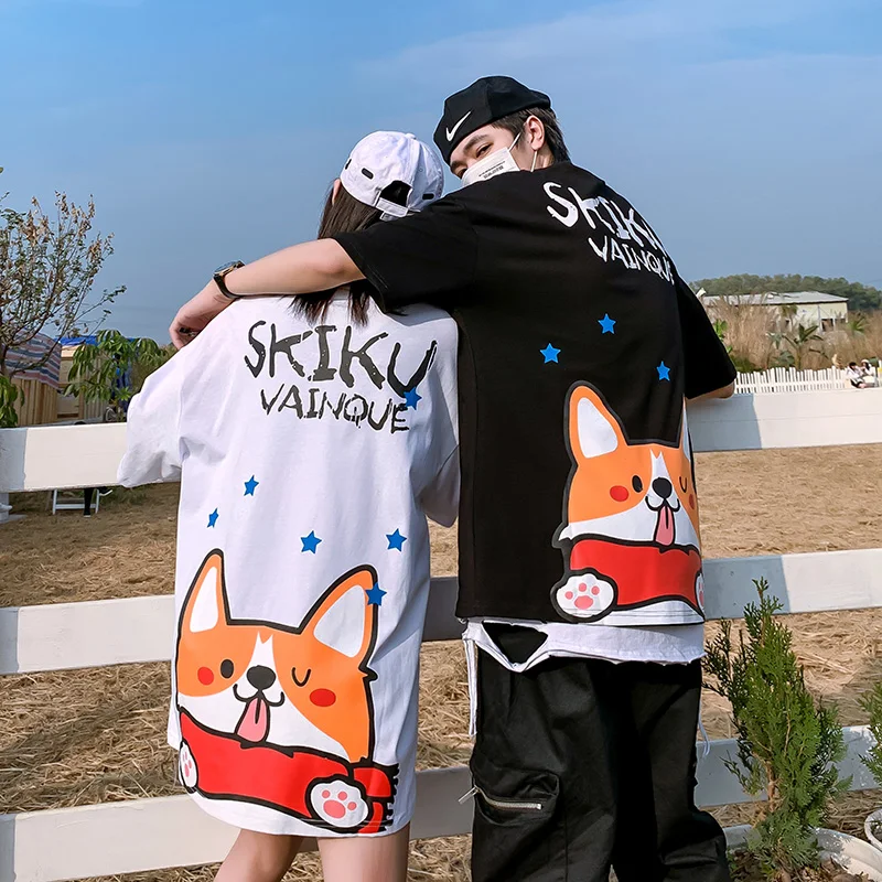 Прямая поставка 2020 футболка с мультяшным принтом собаки для мужчин и женщин