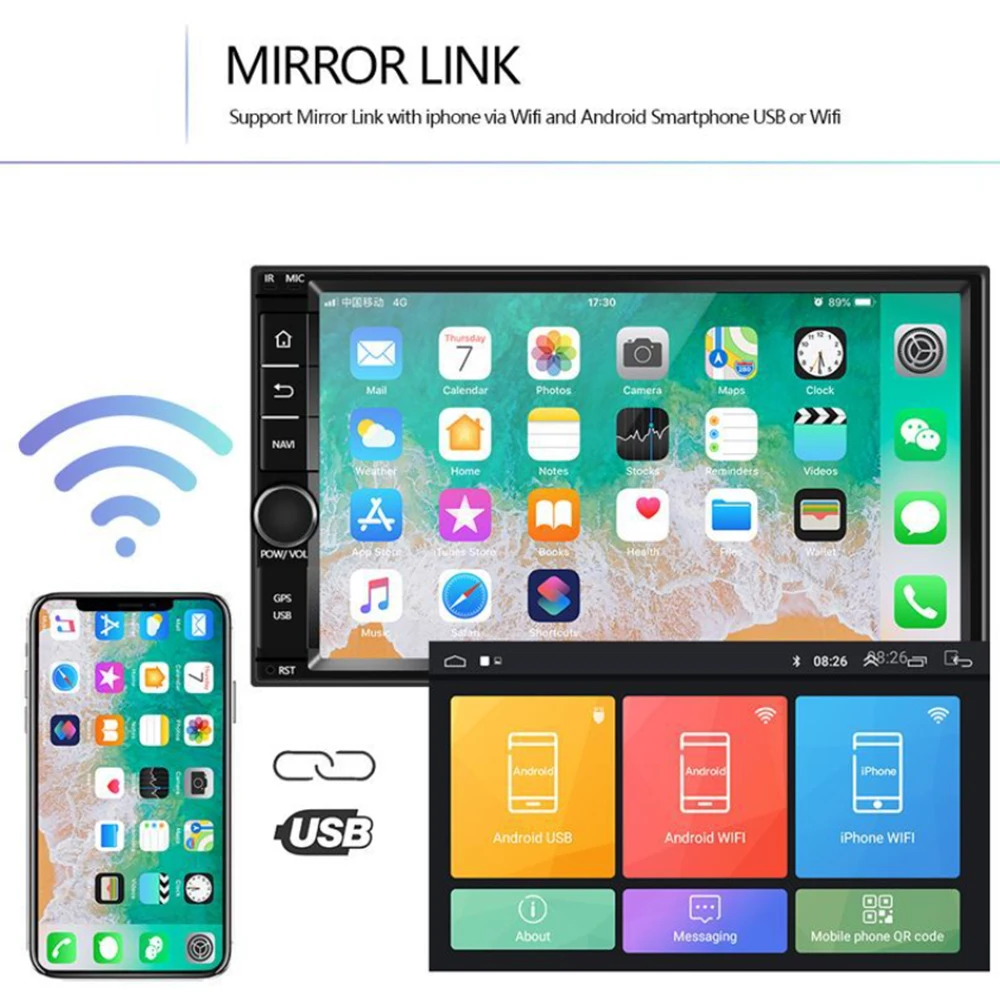 Автомагнитола на Android 10 универсальный мультимедийный видеоплеер с GPS для Volkswagen