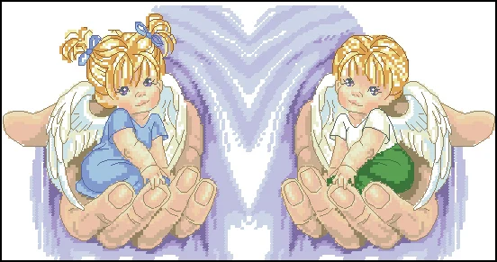 

Higher quality cotton threads Counted Cross Stitch Kit May the Lord hold you in the palm of His hand Love Angel Girl Boy