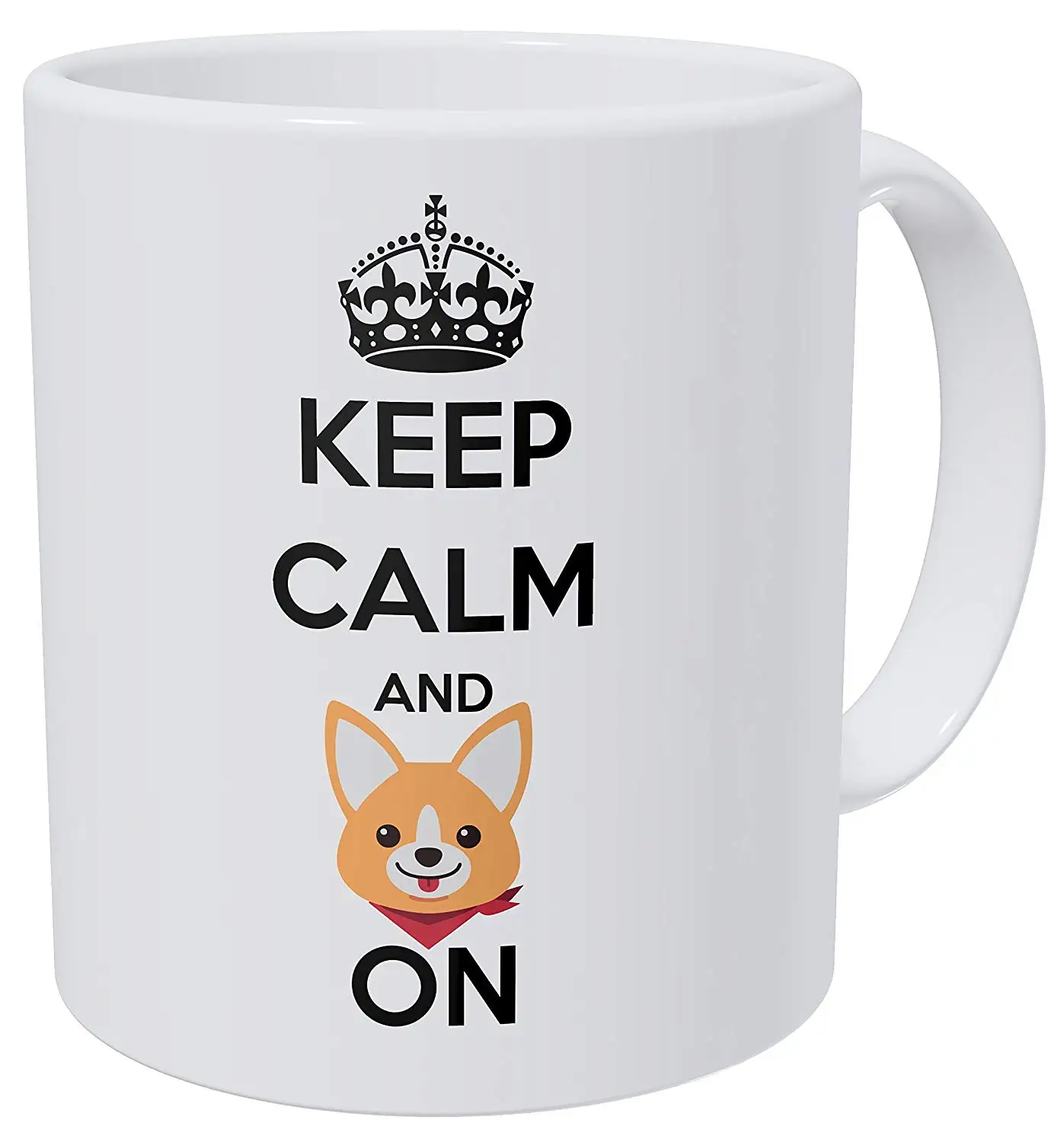Веселая кофейная кружка Keep Calm And Corgi на 11 унций | Дом и сад