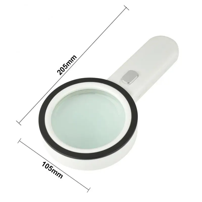 30X увеличительное Стекло украшенное мозаикой из драгоценных камней 12