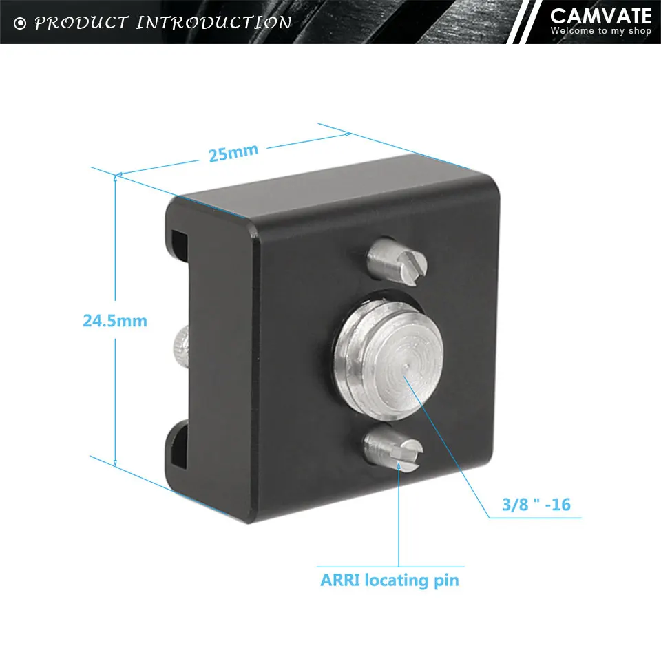 3/8"-16 Shoe Mount Adapter With ARRI Locating Pins & ARRI-Anti-Twist Mount For V