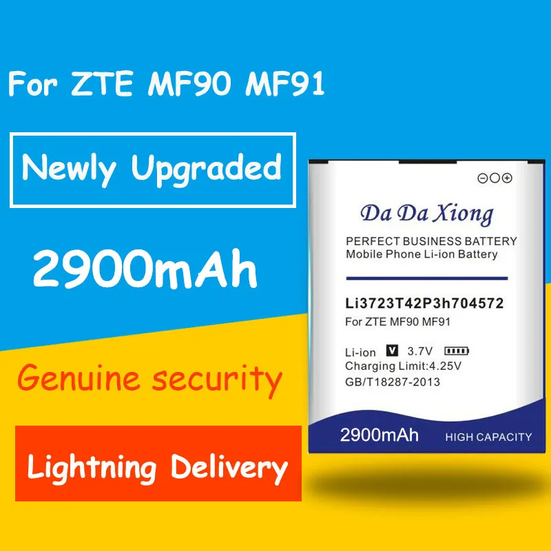 Бесплатная доставка аккумулятор 2900 мАч Li3723T42P3h704572 для ZTE MF91 MF90 запасная