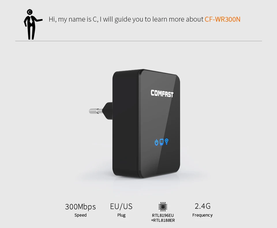 COMFAST беспроводной роутер AP Wi-Fi ретранслятор усилитель LAN 802.11b/g/n 300 Мбит/с Singnal Booster мини маршрутизатор CF-WR300N